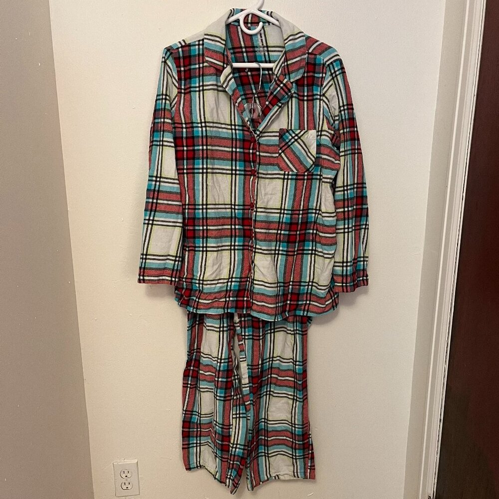 Sonoma Pajamas Top & Bottom Multi-Color Plaid Size XXL